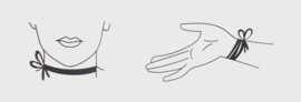 100% Pure zijden armband/choker
