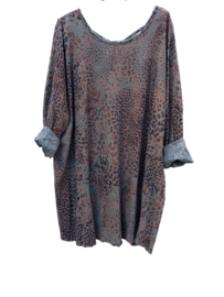Tuniek Hanna met strik terra, blauw of groen