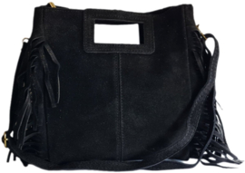 Leren tas met franjes