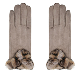 Handschoenen Fur beige