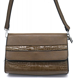 Tas croco bruin