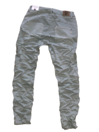 Karostar stretch jeans groen