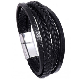 Herenarmband met zilverkleurige sluiting