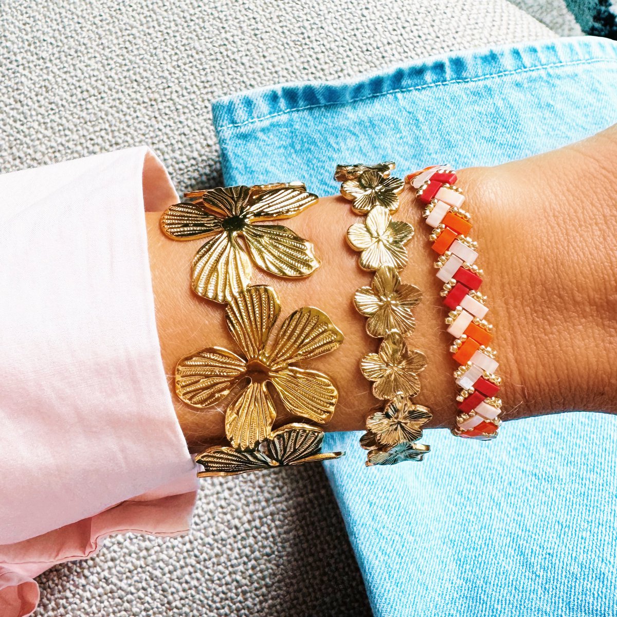 Bangle Armband bloemen