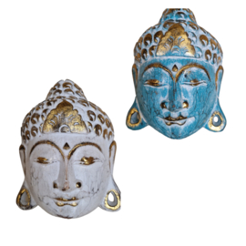 Masker Buddha wit of aqua