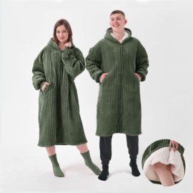 Hoodie deken Jens (grijs, zwart, groen, beige)