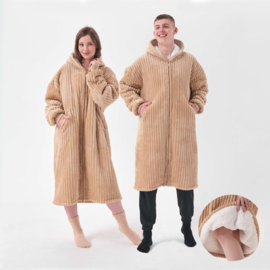 Hoodie deken Jens (grijs, zwart, groen, beige)