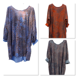 Tuniek Hanna met strik terra, blauw of groen