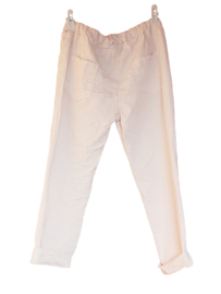 Stretch broek  in de kleur wit grijs of roze.