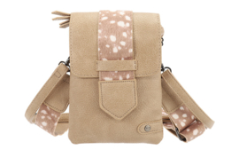 Metz crossbody telefoontasje met twee banden en print