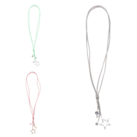 Ketting star roze, groen of grijs