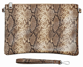 Clutch snake beige