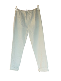 Stretch broek  in de kleur wit grijs of roze.