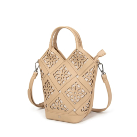 Elli mini opengewerkte crossbody tas dames handgemaakt