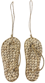 Wanddecoratie Slippers met Schelpen