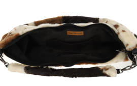 Tarvisio schoudertas met koeienprint – zacht en trendy