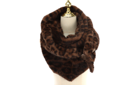Legno driehoeksjaal van zacht faux fur – diverse prints