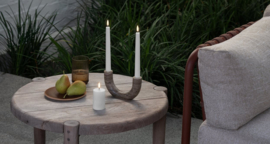 Uyuni Outdoor LED dinerkaarsen wit set van 2,  2,3 cm x 25 cm