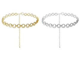 Heupketting ring dames zilver body chain minimalistisch accessoire
