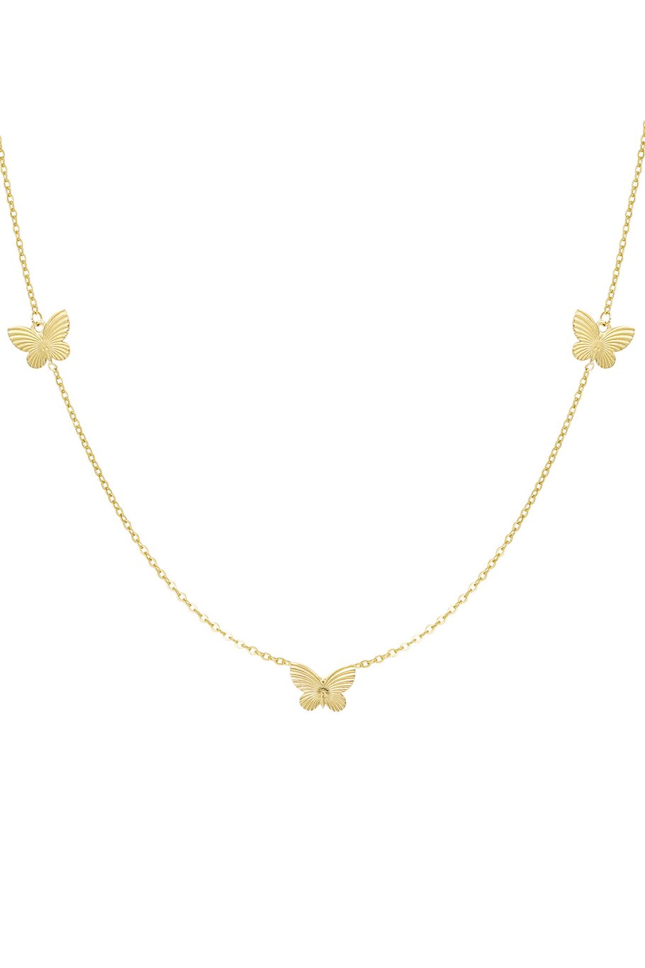 Ketting vlinders Goudkleurig