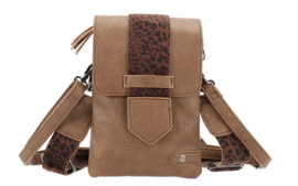 Metz crossbody telefoontasje met twee banden en print