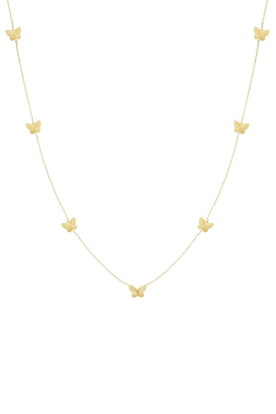 Ketting vlinders Goudkleurig