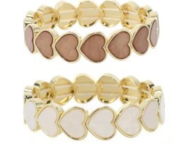 Mel damesarmband met hartjes