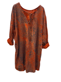 Tuniek Hanna met strik terra, blauw of groen