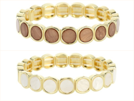 Stefanie armband met goudkleurige details
