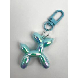 Sleutelhanger ballonhondje parelmoerglans