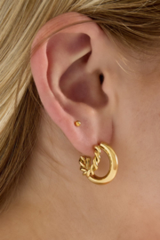 Oorbellen Double Trouble Goudkleur