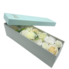 Zeepbloemen in doos langwerpig