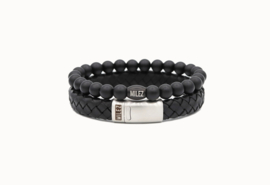 Milez Herenarmband set zwart