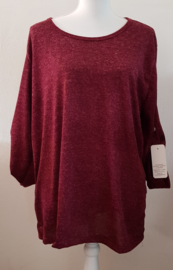 Shirt met sjaal rood