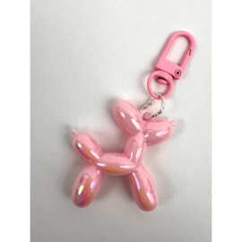Sleutelhanger ballonhondje parelmoerglans