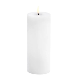 Uyuni LED-kaarsen melted Nordic White 7,8 cm x 20 cm