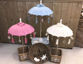 Parasol klein Bali roze of blauw