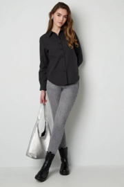 Zilverkleurige shopper