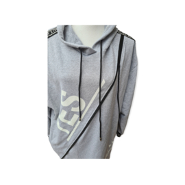 Oversized Hoodie rits zwart of grijs