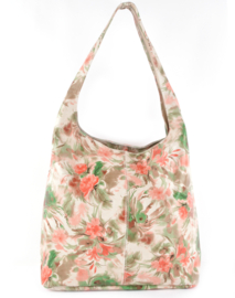 Leren shopper Bloem