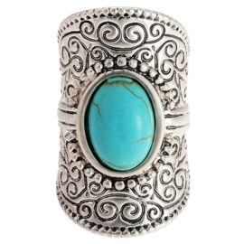 Ring Boho aqua