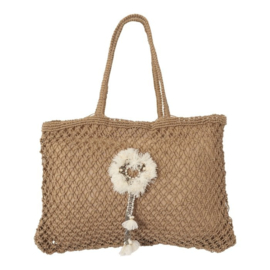 Shopper/Strandtas Boho naturel of Khaki