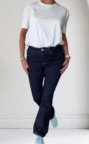 Karostar Flared Jeans  donkerblauw
