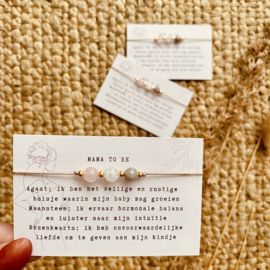 Edelsteen armbandje "mama to be"