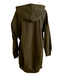 Hoodie trui/jurk hartjes zwart of groen