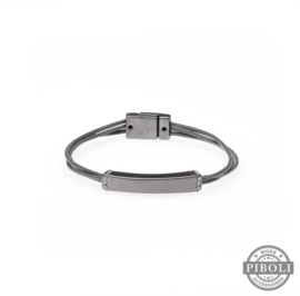 Biba armband smal grijs