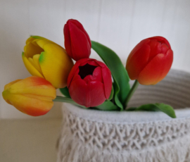 Real touch tulpen bos 5 stuks 36 cm