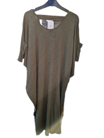 Jurk Chanice in zwart, beige of armygroen