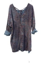 Tuniek Hanna met strik terra, blauw of groen
