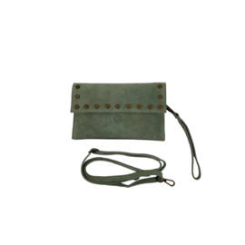 Leren Suède Tas met Studs